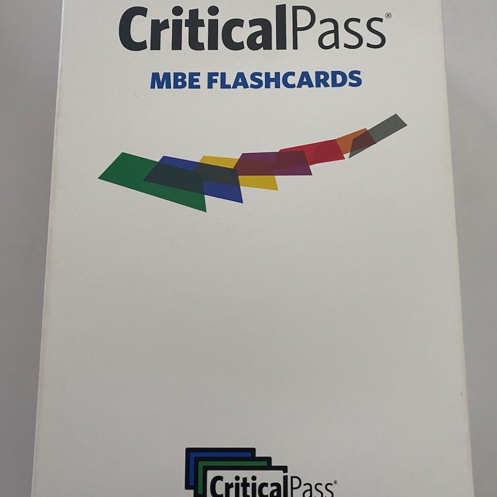 Critical Pass UBE Flashcards MBE + MEE- Like New!